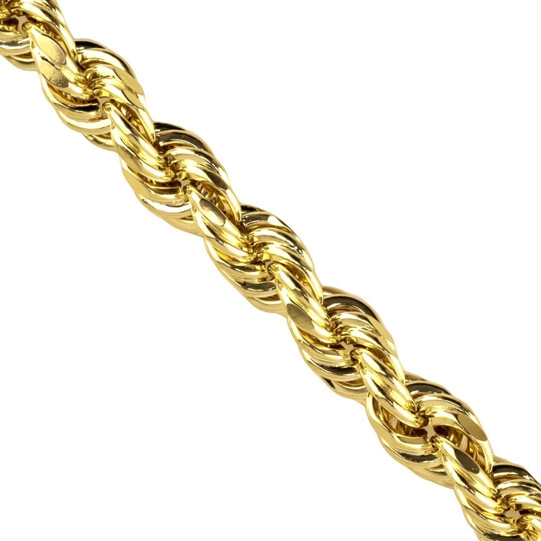 10k Yellow Gold Hollow Rope Chain 7.5 mm – Avianne Jewelers