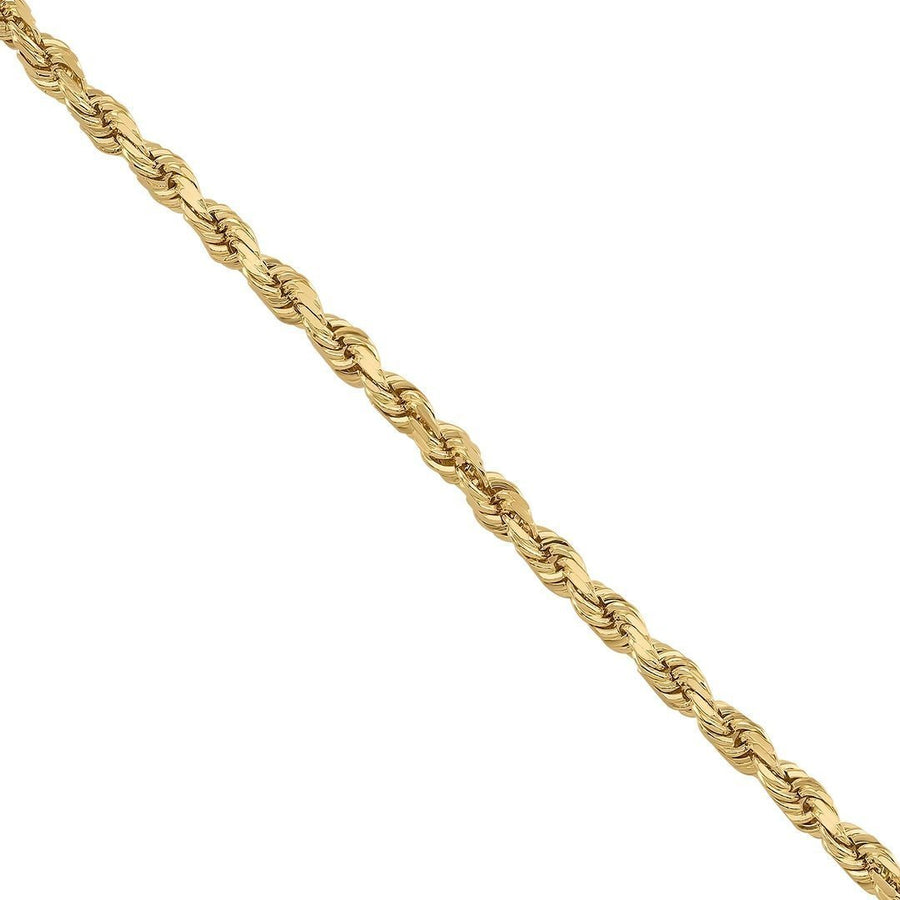10K Yellow Gold Rope Chain 3 mm