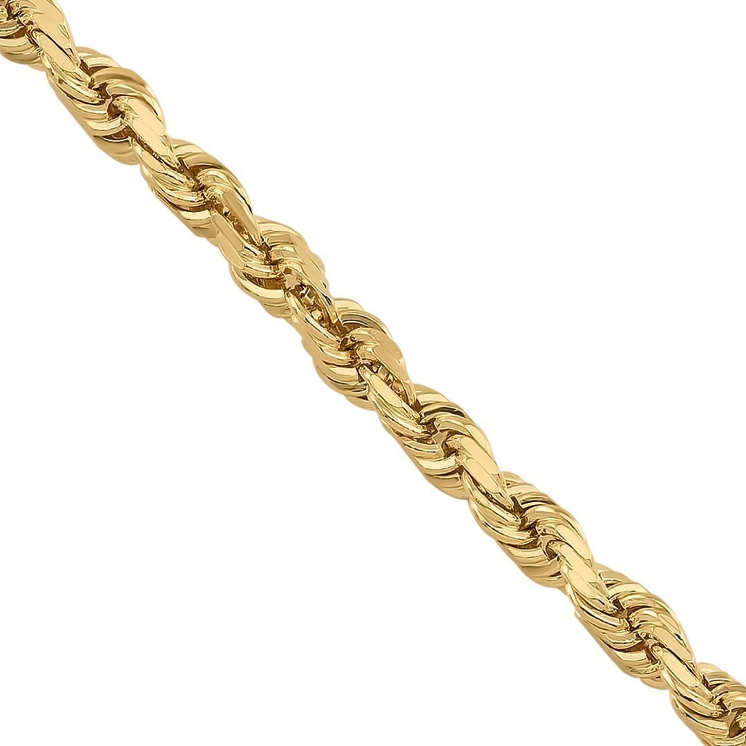 10K Yellow Gold Rope Chain 3 mm