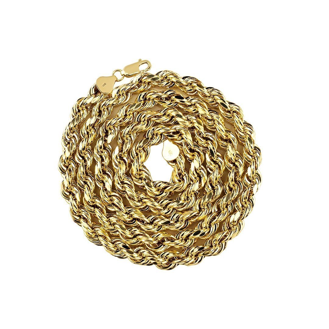 10k Yellow Gold Rope Chain 5.5 mm