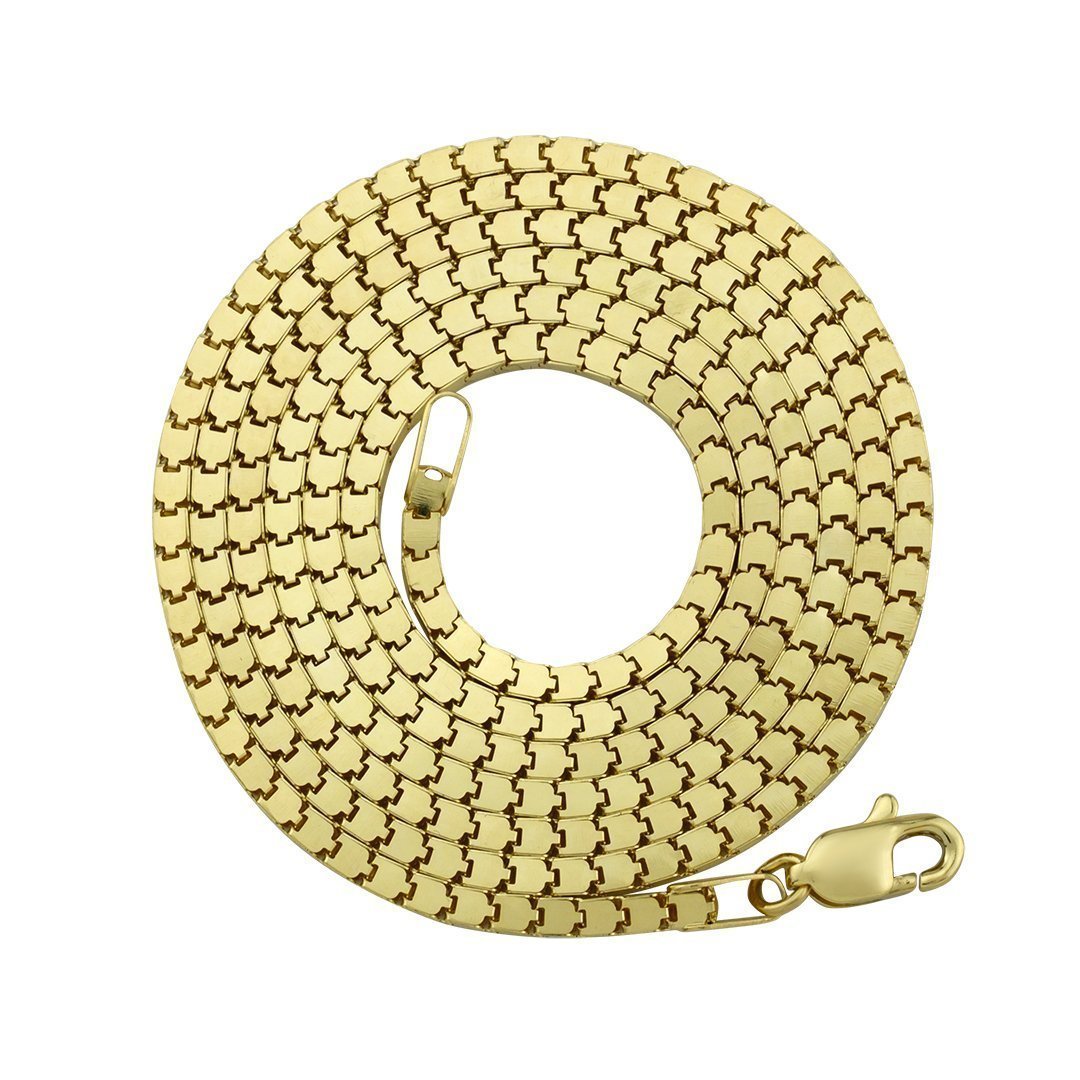 10k Yellow Gold Semi-Solid Chain 2 mm