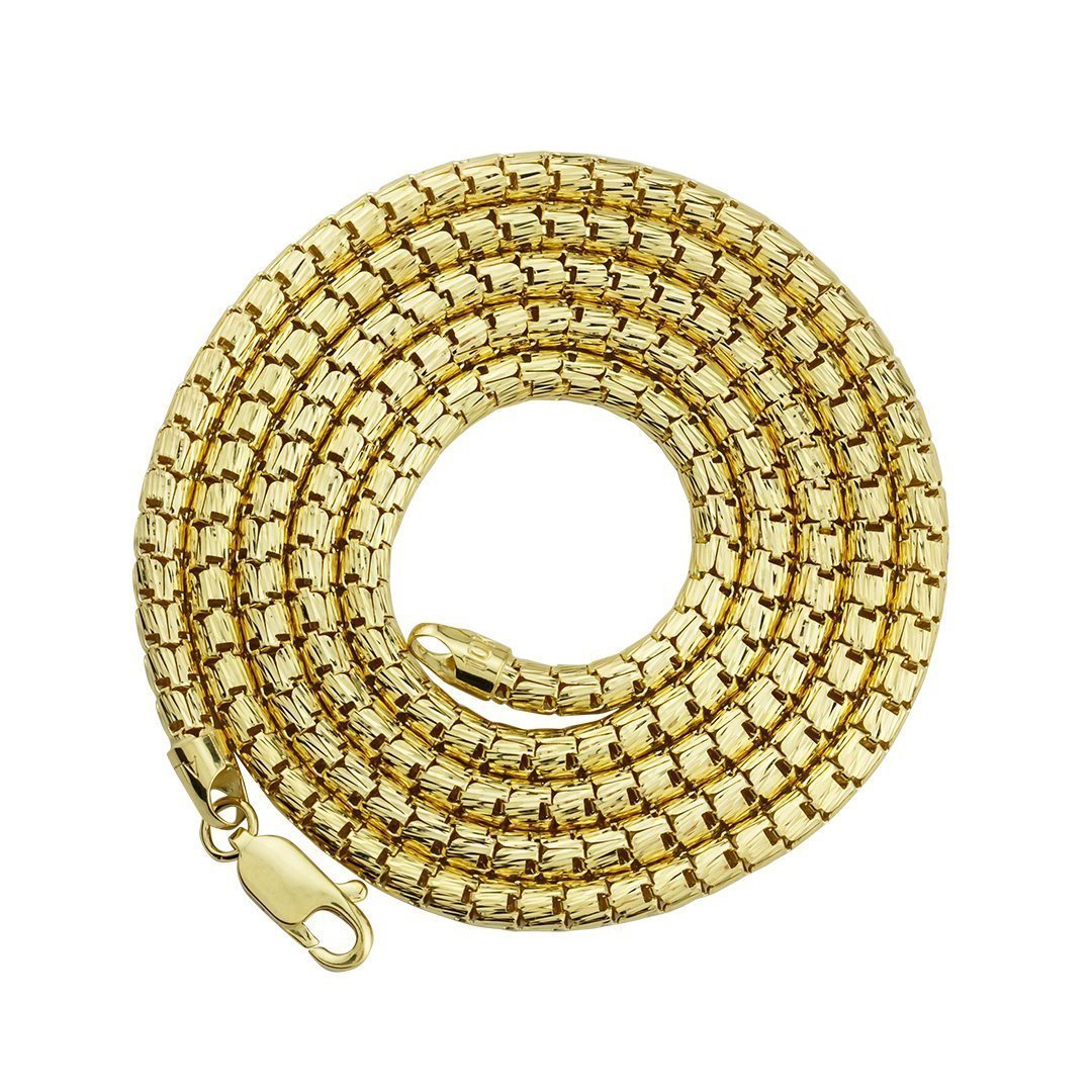 10k Yellow Gold Semi-Solid Chain 3.5 mm