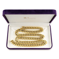 Thumbnail for 10k Yellow Semi-Solid Gold Cuban Link Chain 11 mm