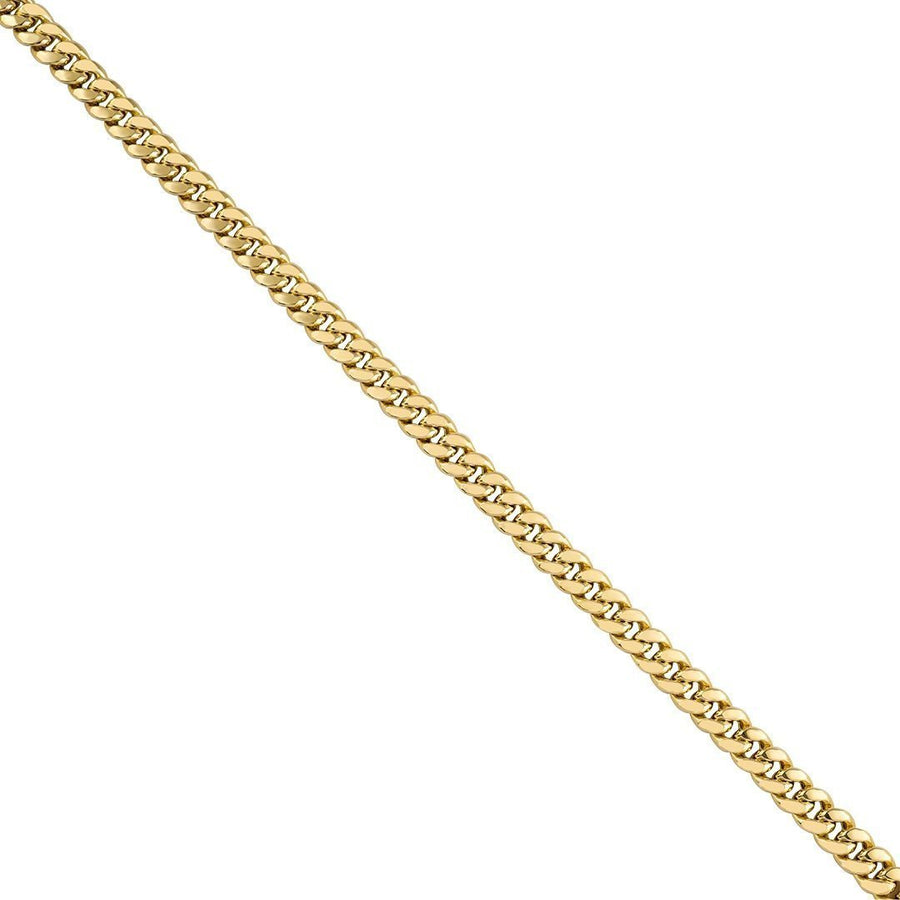 10k Yellow Semi-Solid Gold Cuban Link Chain 5.5 mm