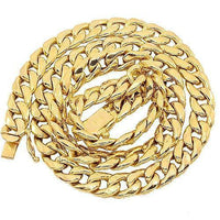 Thumbnail for Cadena de eslabones cubanos macizos de oro amarillo de 10 quilates de 5 mm