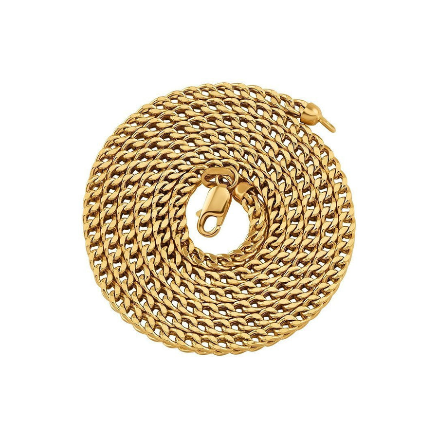 10K Yellow Solid Gold Mens Franco Chain 2.75 mm