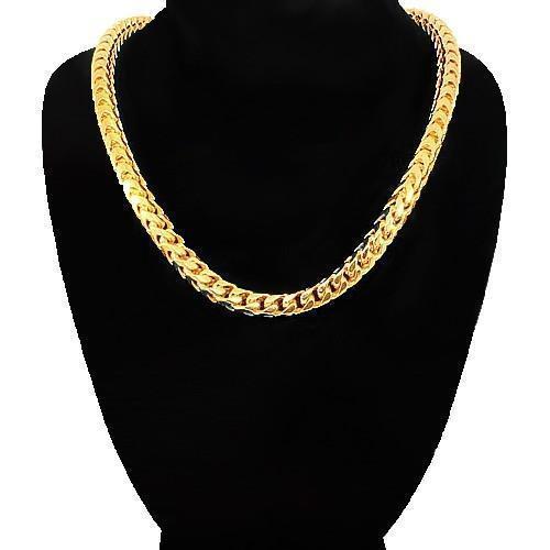10K Yellow Solid Gold Mens Franco Chain 32 Inches 4 mm