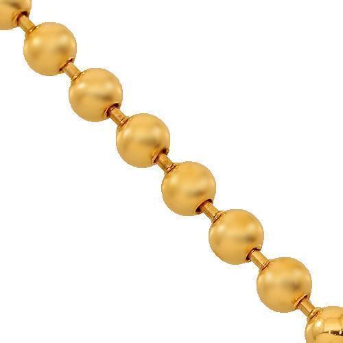 14K Rose Gold Mens Ball Bead Chain 4 mm