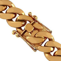 Thumbnail for 14K Solid Rose Gold Mens Cuban Chain
