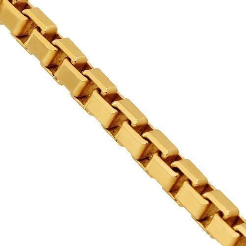 14K Solid Yellow Gold Fancy Chain 3 mm