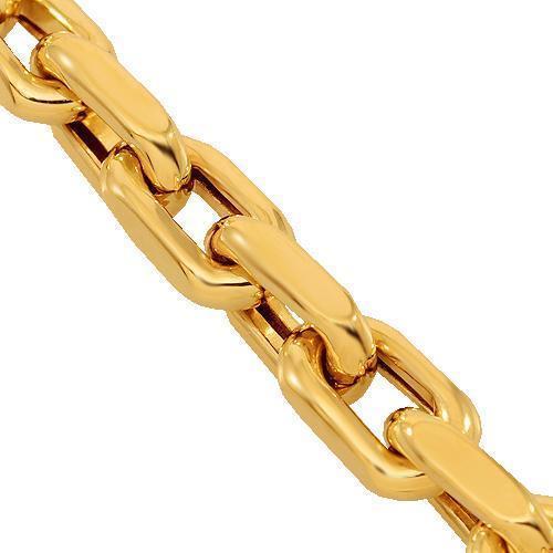 14K Solid Yellow Gold Fancy Chain 4 mm