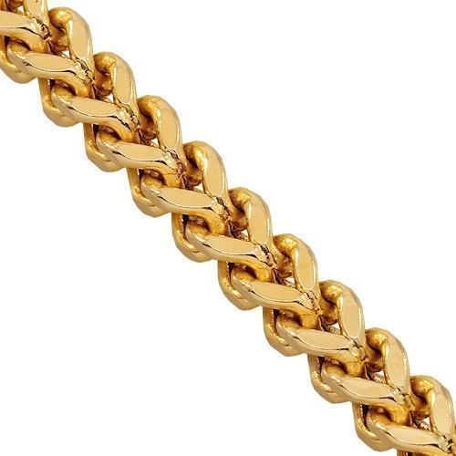 Cadena Franco para hombre de oro amarillo macizo de 14 quilates de 4 mm
