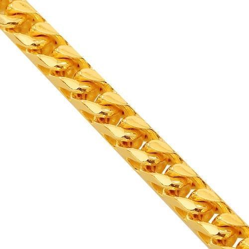 14k Yellow Gold Mens Solid Franco Chain mm – Avianne Jewelers
