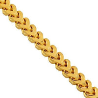 Thumbnail for 14K Solid Yellow Gold Mens Medium Franco Chain 5 mm