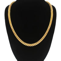 Thumbnail for 14K Solid Yellow Gold Mens Medium Franco Chain 5 mm