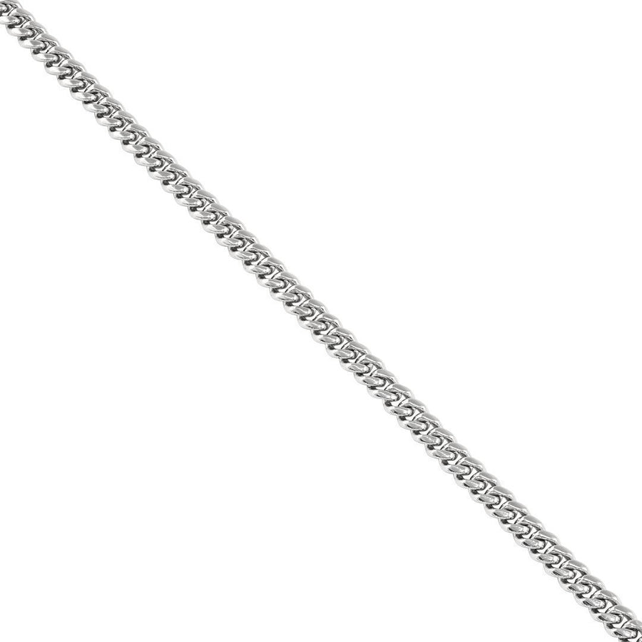14k White Gold Cuban Chain 5.5 mm