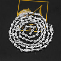 Thumbnail for 14k White Gold Drip Link Chain 5 mm