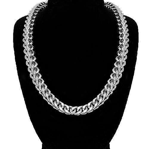 14K White Gold Franco Chain 7 mm