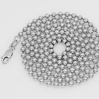 14k White Gold Mens Ball Bead Chain 3 mm – Avianne Jewelers