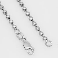 Thumbnail for 14K White Gold Mens Ball Bead Chain 3 mm