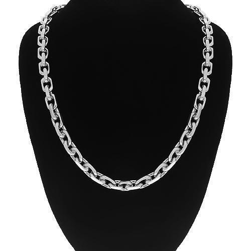 14K White Gold Mens Fancy Chain 5 mm