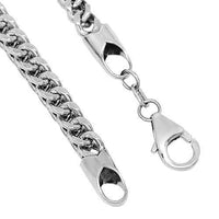 Thumbnail for 14K White Gold Mens Medium Franco Chain 4 mm