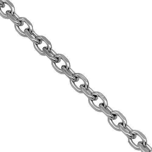2.25mm Dark Gray Titanium Classic Polished Cable Chain Necklace - Black Bow  Jewelry Company