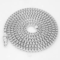 Thumbnail for 14K White Solid Gold Mens Box Franco Chain 5 mm