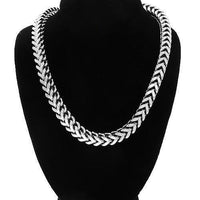Thumbnail for 14K White Solid Gold Mens Franco Chain 4 mm