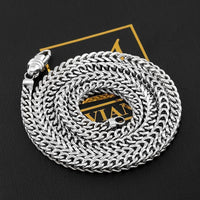 Thumbnail for 14K White Solid Gold Mens Franco Chain 5 mm