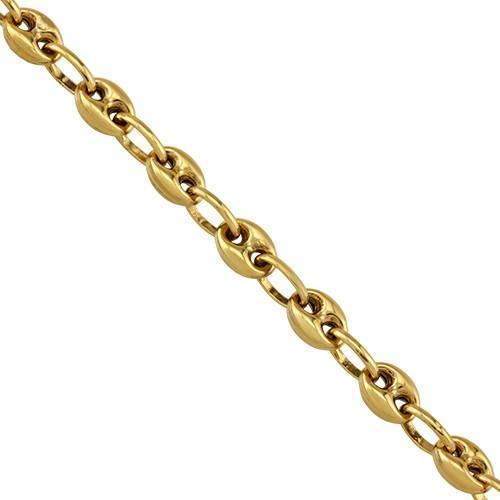 14k Yellow Gold Anchor Puffed Chain 5 mm