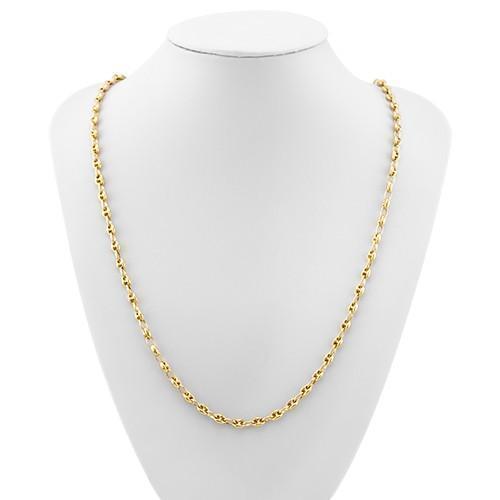 14k Yellow Gold Anchor Puffed Chain 5 mm