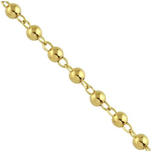 14K Yellow Gold Ball Bead Chain 3mm
