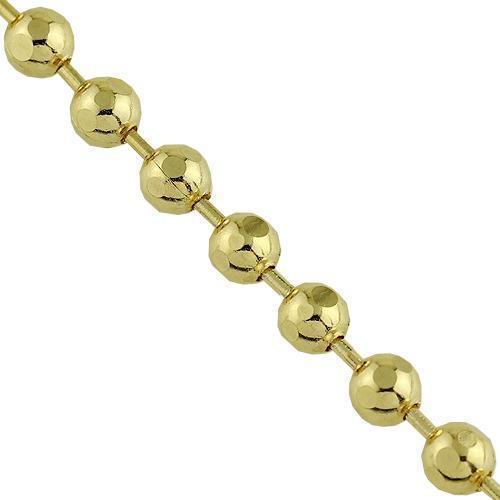14k Yellow Gold Ball Bead Chain 5 mm
