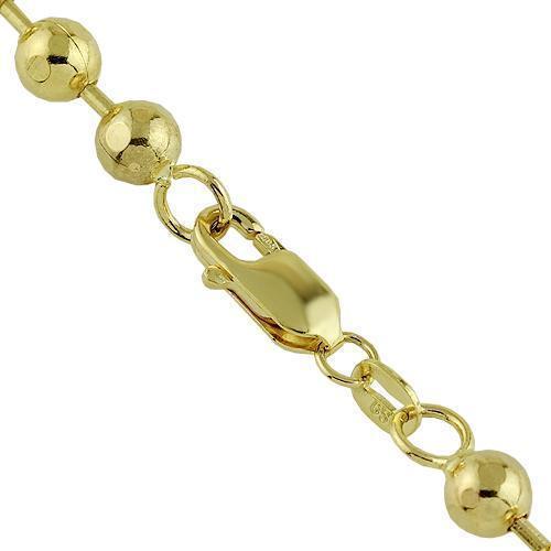 14K Yellow Gold Ball Bead Chain 5 mm