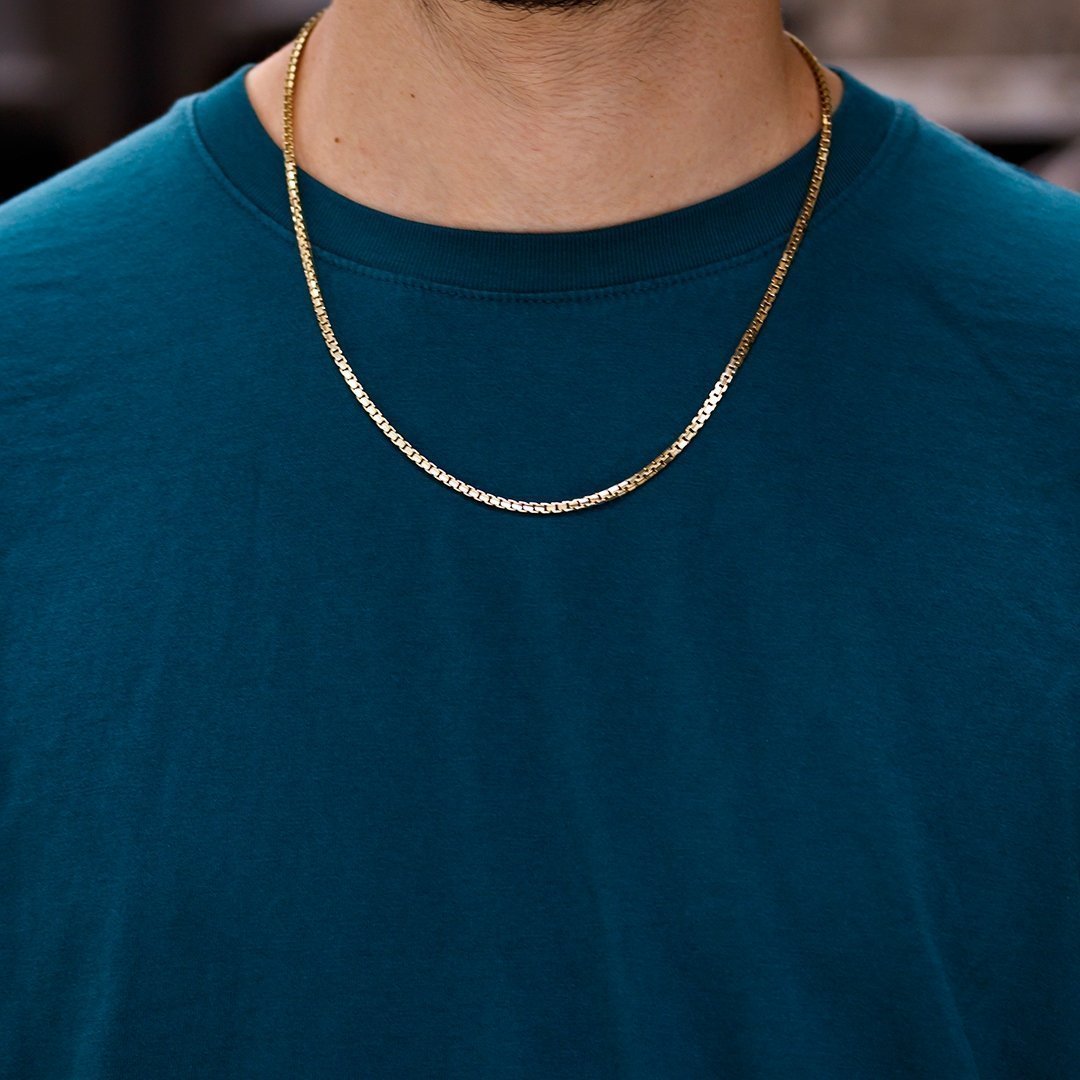 HOT 14k Solid Gold Box Chain 14k Gold Box Chain Gold Chain