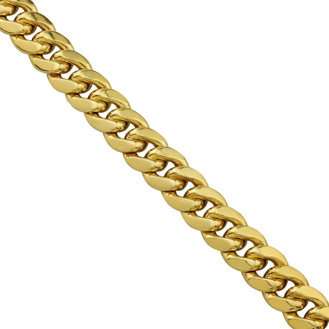 14k Yellow Gold Cuban Link Chain 13.5 mm