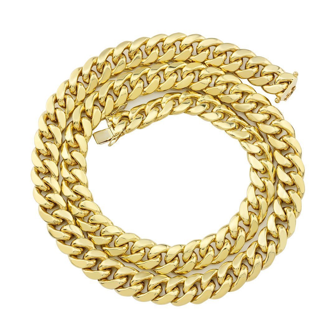 14k Yellow Gold Cuban Link Chain 13.5 mm