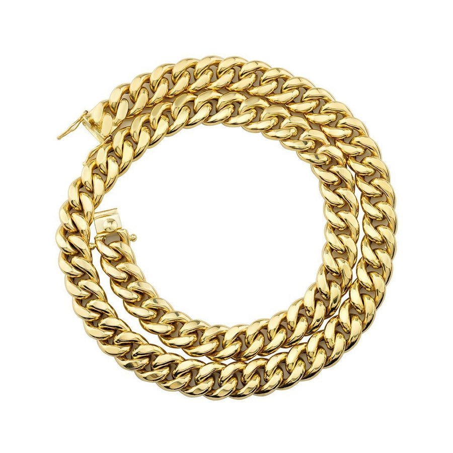 14k Yellow Gold Cuban Link Chain 16 mm