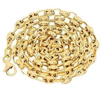 Thumbnail for 14K Yellow Gold Fancy Anchor Puffed Chain 4 mm