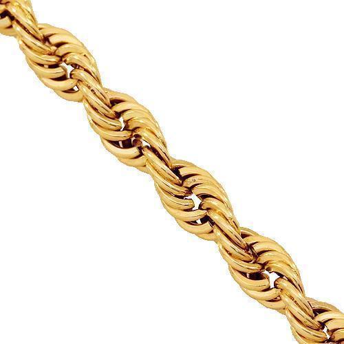 14K Yellow Gold Fancy Rope Chain 4 mm