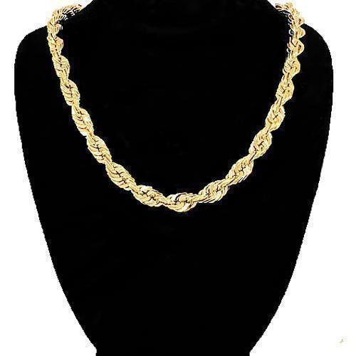 14K Yellow Gold Fancy Rope Chain 4 mm
