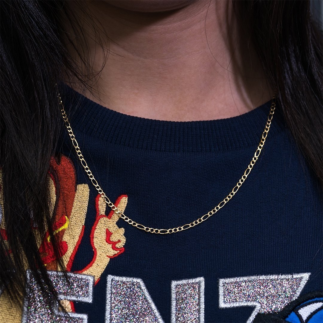 14k Yellow Gold Figaro Link Chain mm – Avianne Jewelers