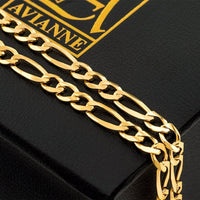 14k Yellow Gold Mens Solid Figaro Rope Chain 4 mm – Avianne Jewelers