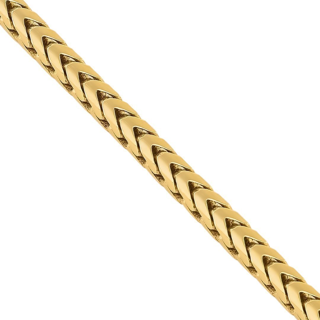 14k Yellow Gold Heavy Franco Link Chain 2 mm