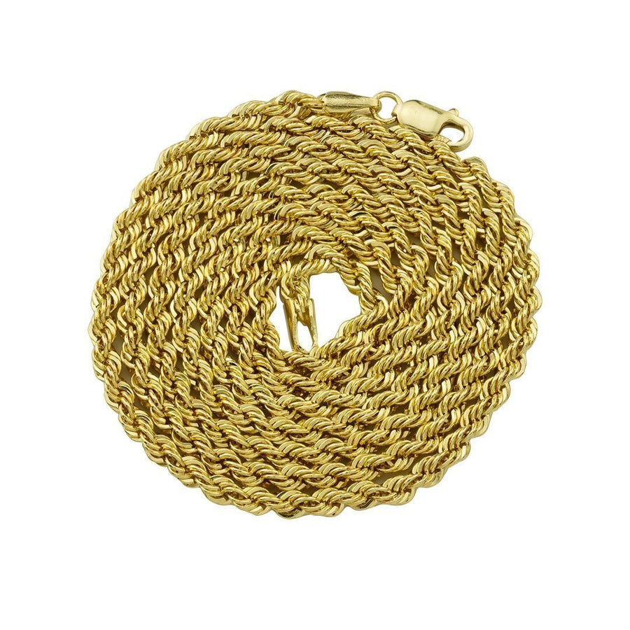 14k Yellow Gold Rope Chain 3 mm Avianne Jewelers
