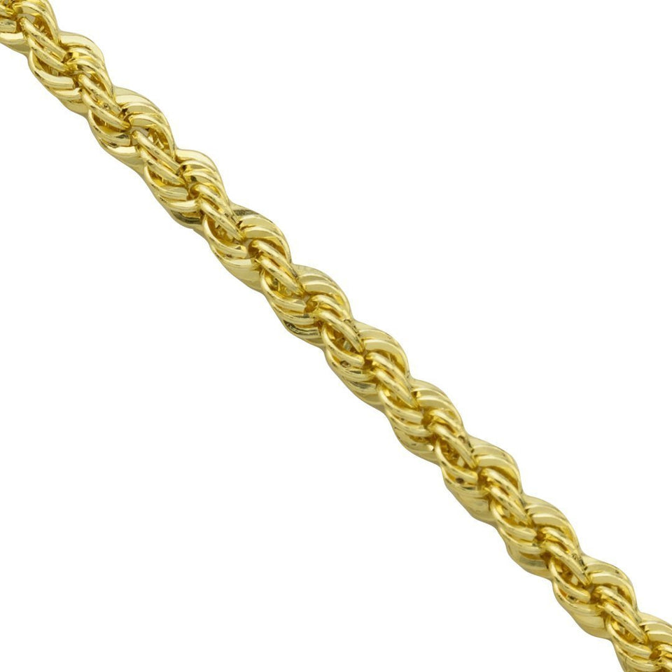 18k solid gold shop rope chain 3mm