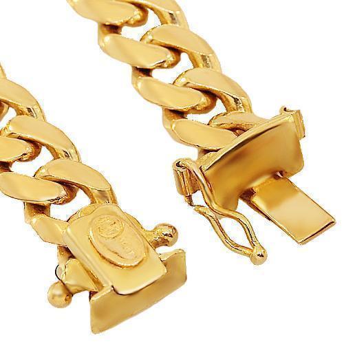 14K Yellow Gold Mens Cuban Chain 5.5 mm