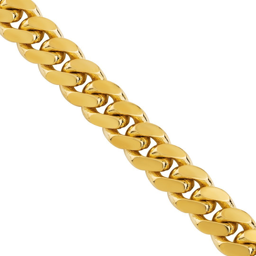 14K Yellow Gold Mens Cuban Chain 6.5 mm