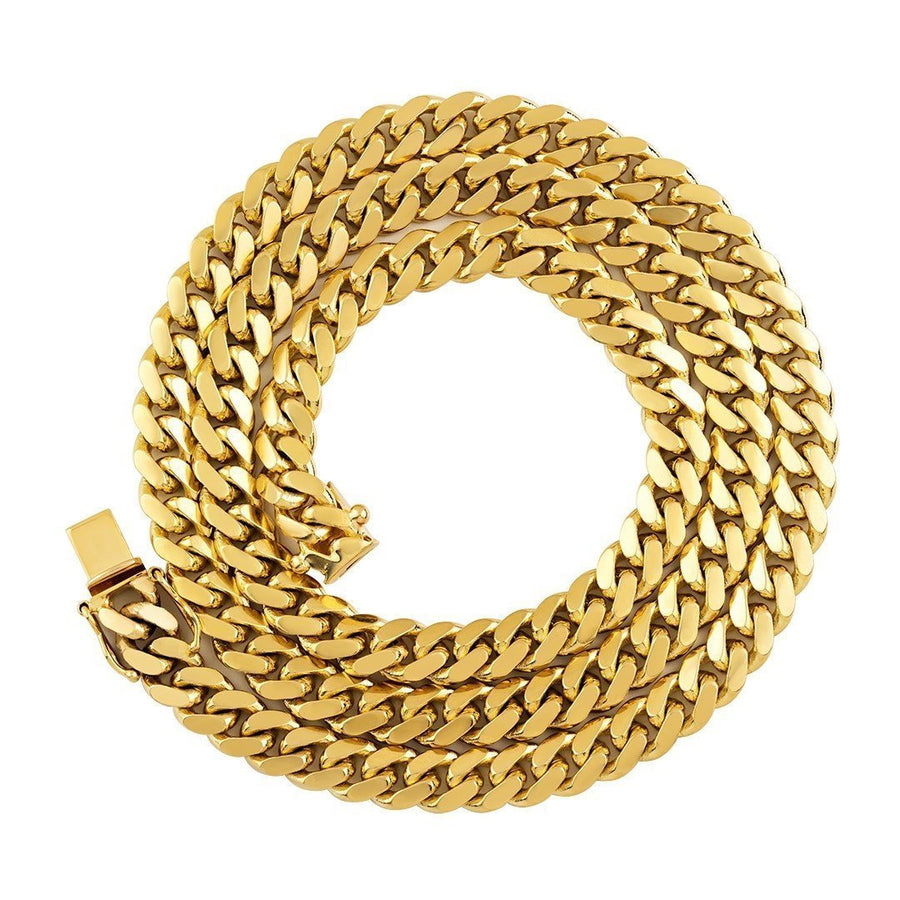 14k Yellow Gold Solid Mens Cuban Link Chain 6.5 mm – Avianne Jewelers